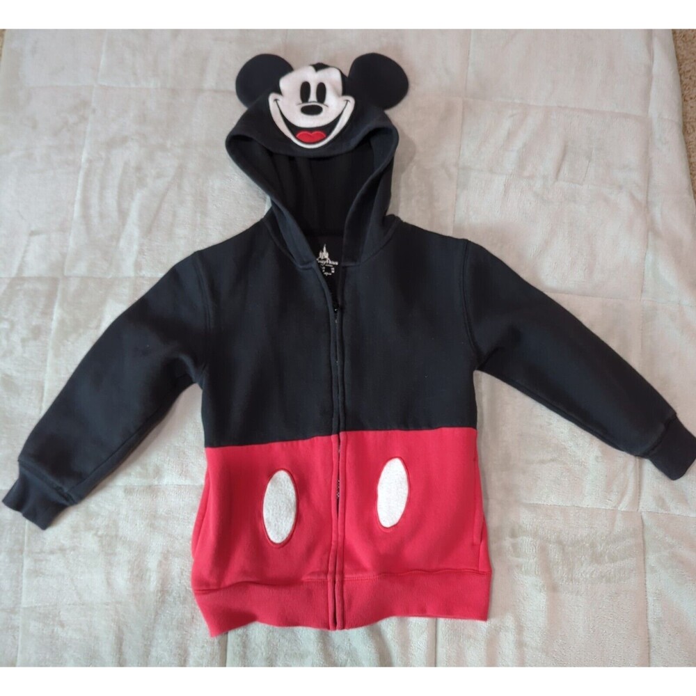 Disney Parks Unisex Boys' or Girls' Mickey Mouse Hoodie Zip-up Jacket size S